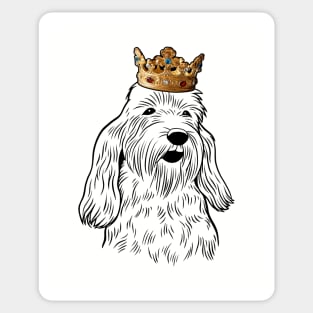 Petit Basset Griffon Vendeen Dog King Queen Wearing Crown Sticker